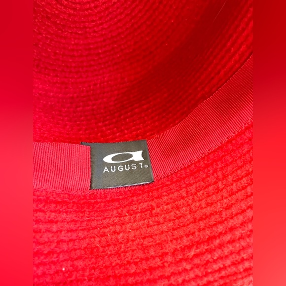 August Red Hat Cloche Millinery Womens Bucket Hat - Picture 6 of 6